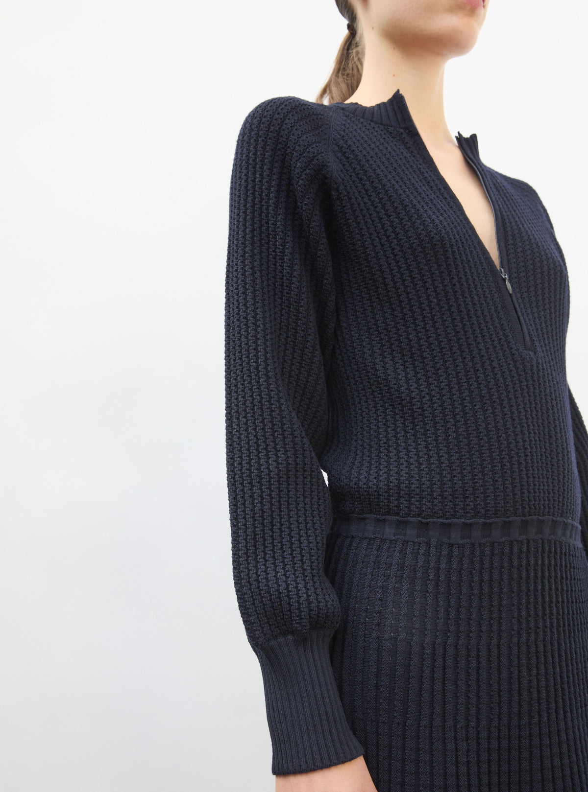 Robe en maille de luxe Molli - Robe fluide maille ondulée nuit