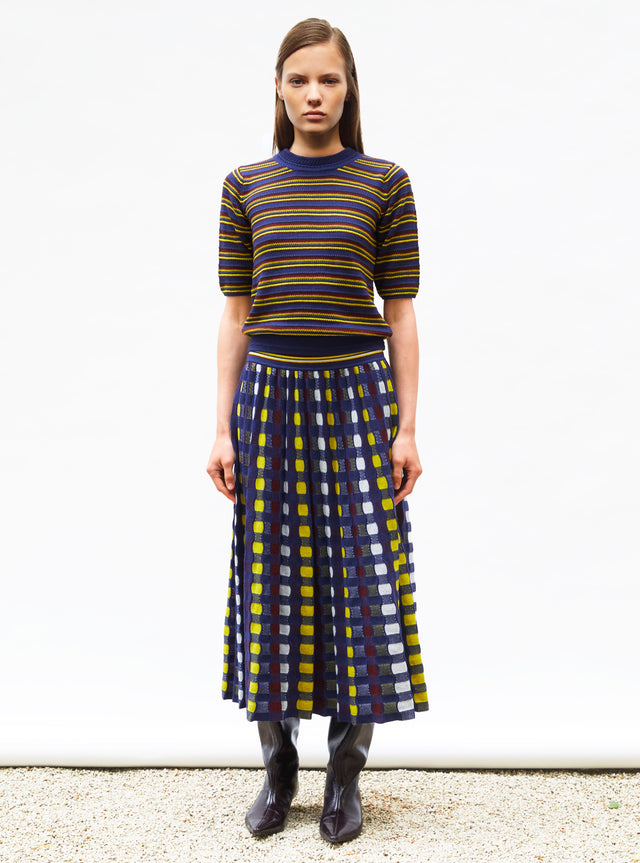 delicate skirt in a wavy knit - Image principale