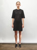 robe courte maille crochet noir profond - Vêtement en maille de luxe Molli