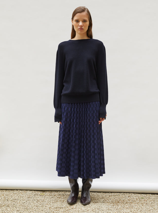 delicate skirt in a wavy knit - Image principale