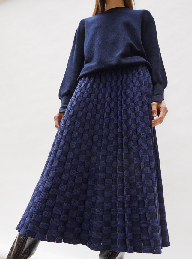 delicate skirt in a wavy knit - Image principale