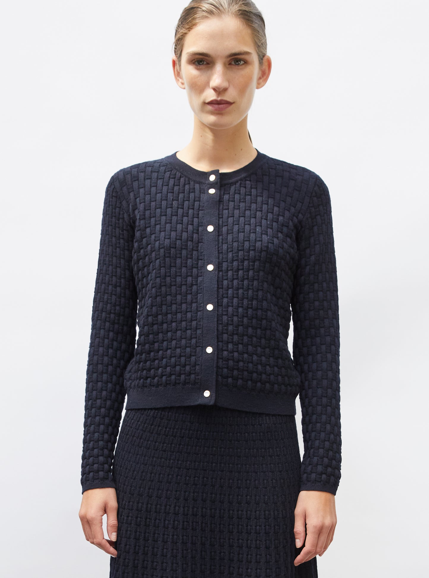 Cardigan maille cannage nuit - Vêtement en maille de luxe Molli