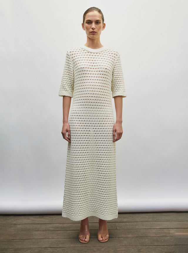 robe longue maille crochet - Image principale