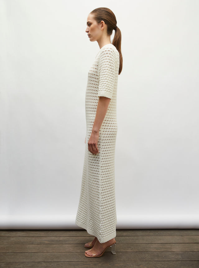 robe longue maille crochet - Image principale