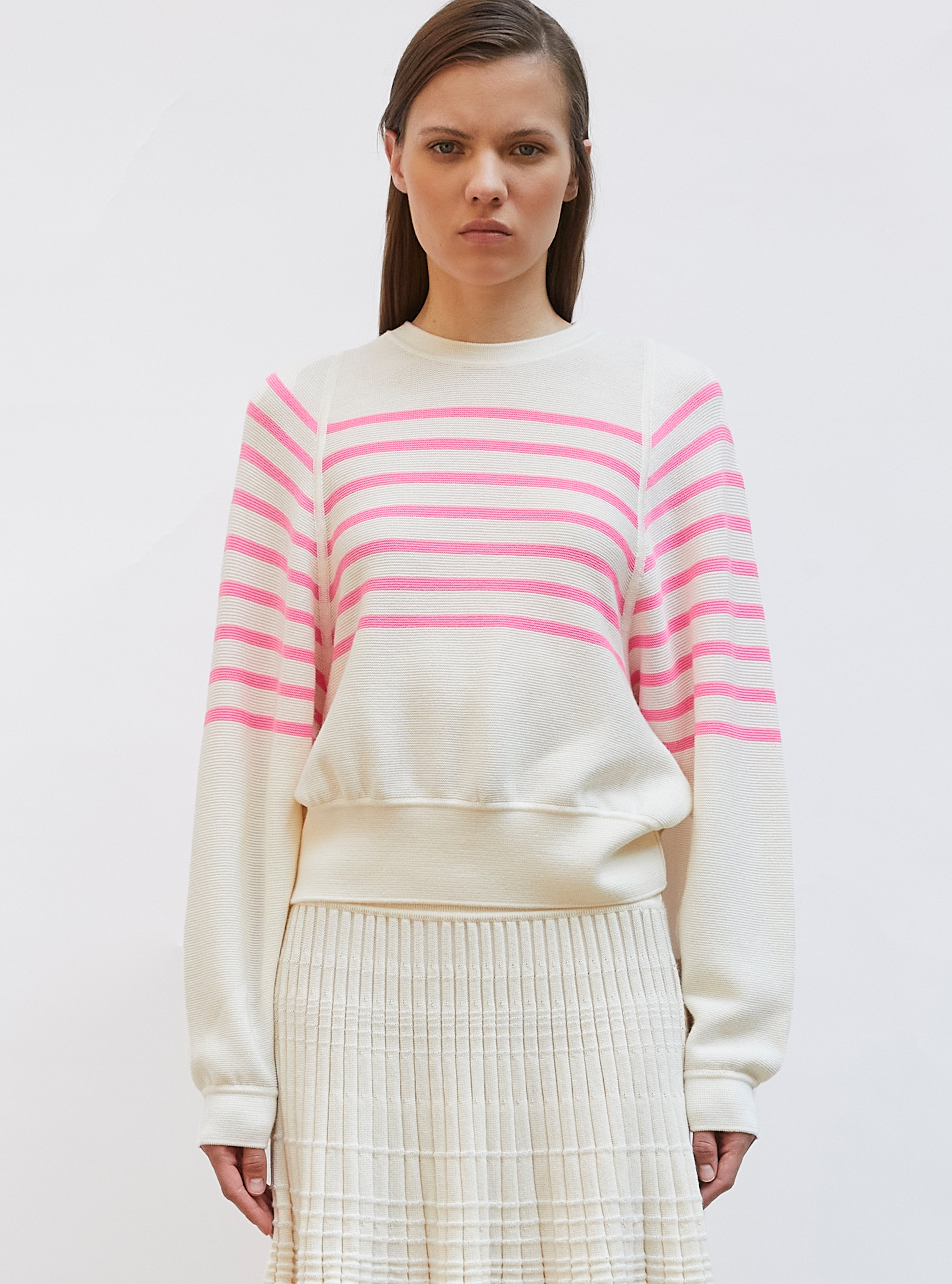 Marinière à larges emmanchures - Vêtement en maille de luxe Molli