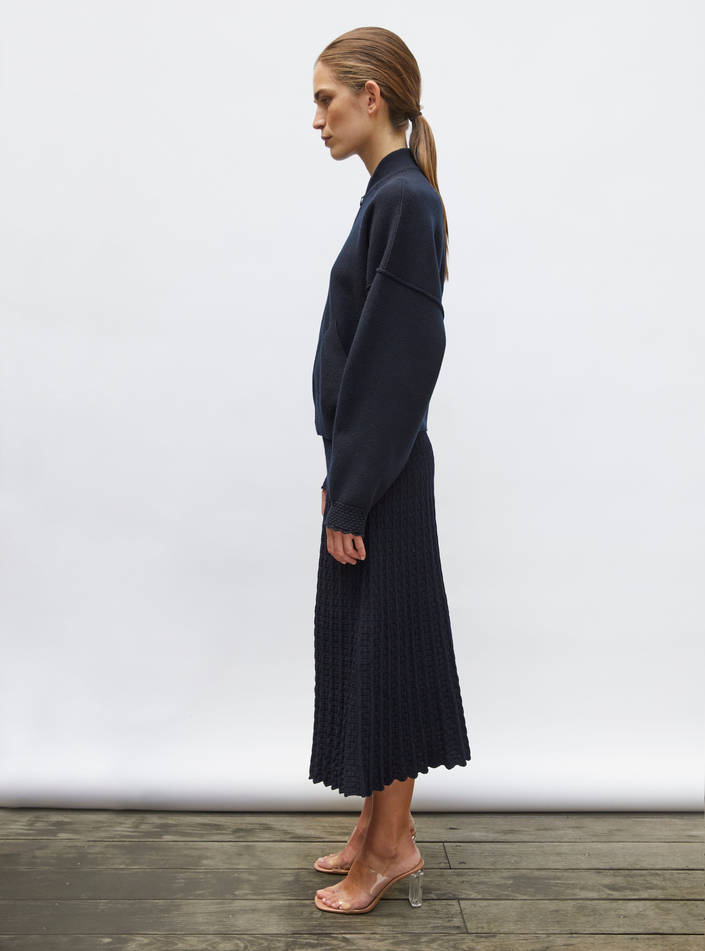 Veste bomber en maille nuit - Veste de luxe