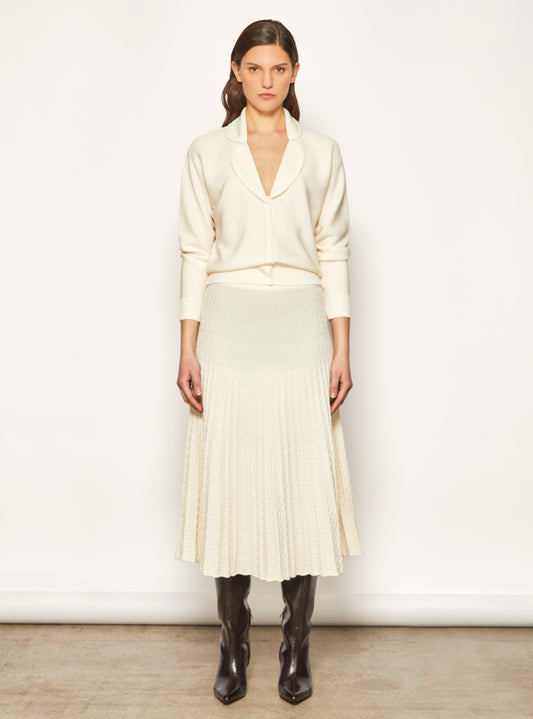 v-necked knit shirt