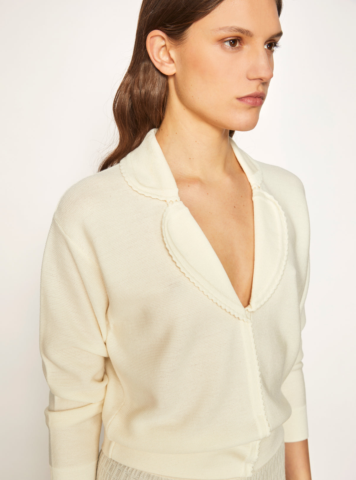Chemise maille encolure v Naturel - Molli