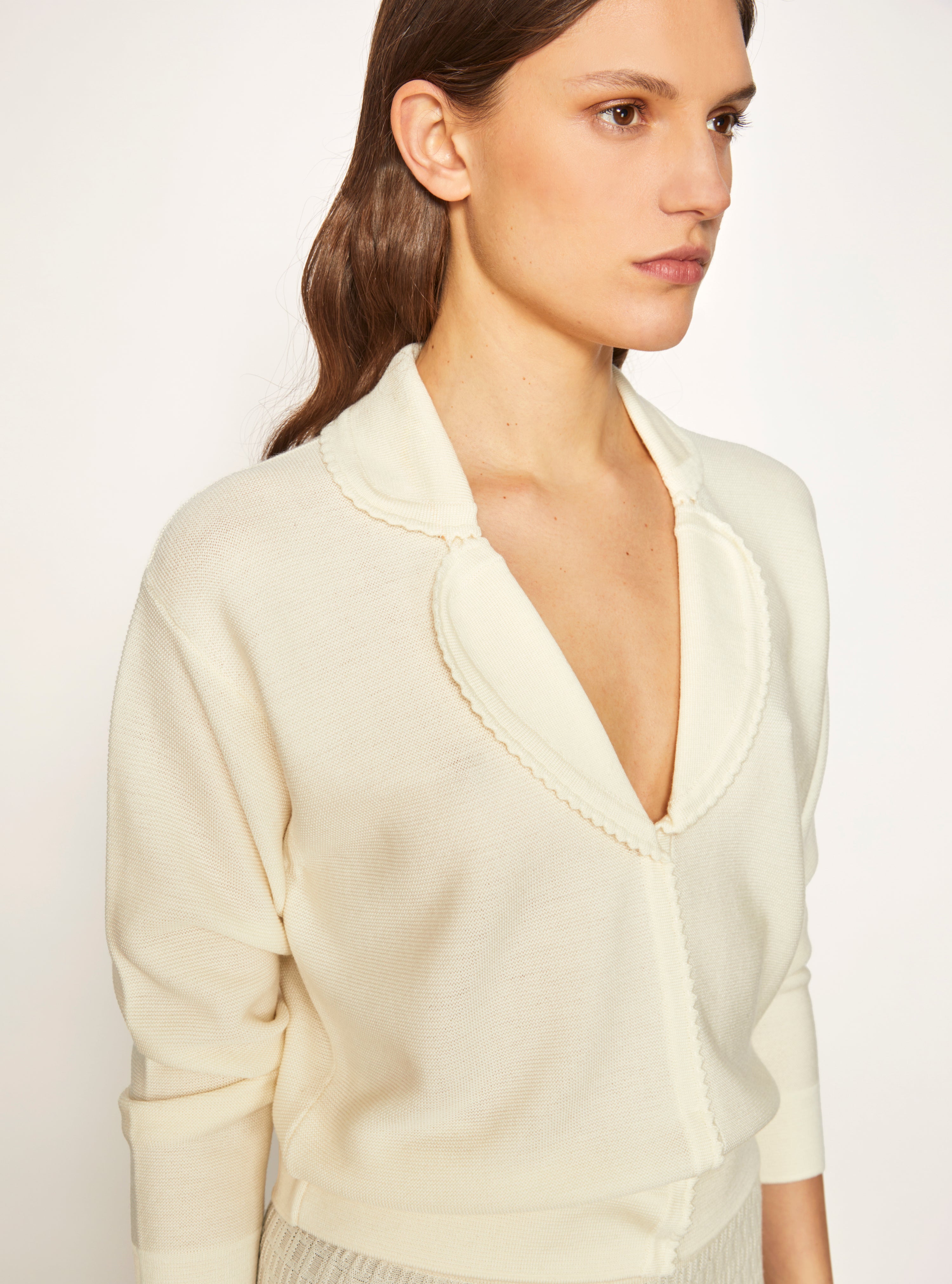 Chemise maille encolure v Naturel - Molli