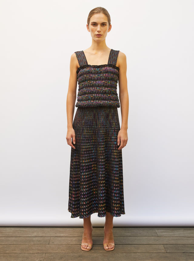 top in waffled knit - Image principale