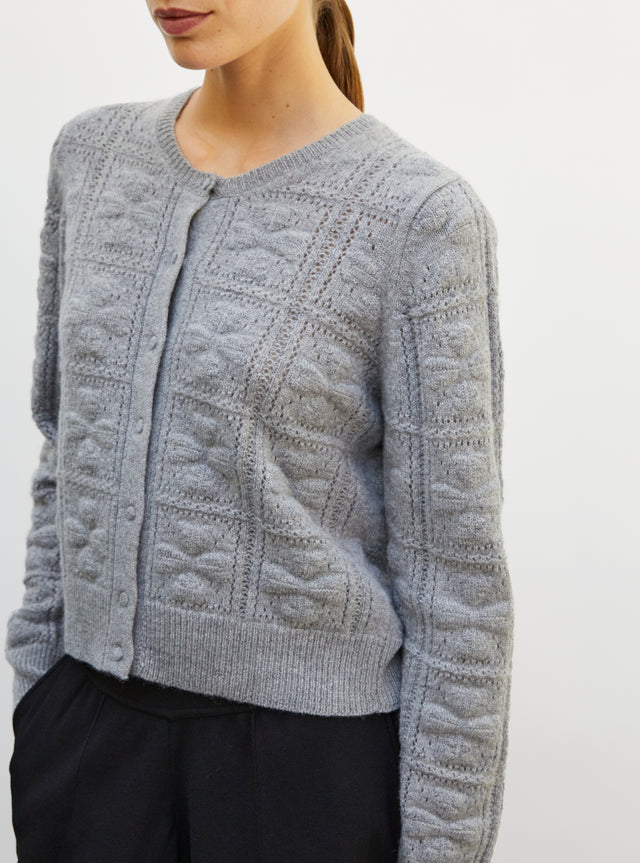 cardigan doux maille trèfle - Image principale