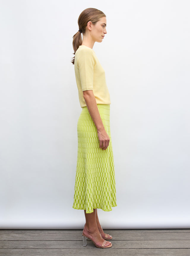 Plain zellige knit skirt - Image principale