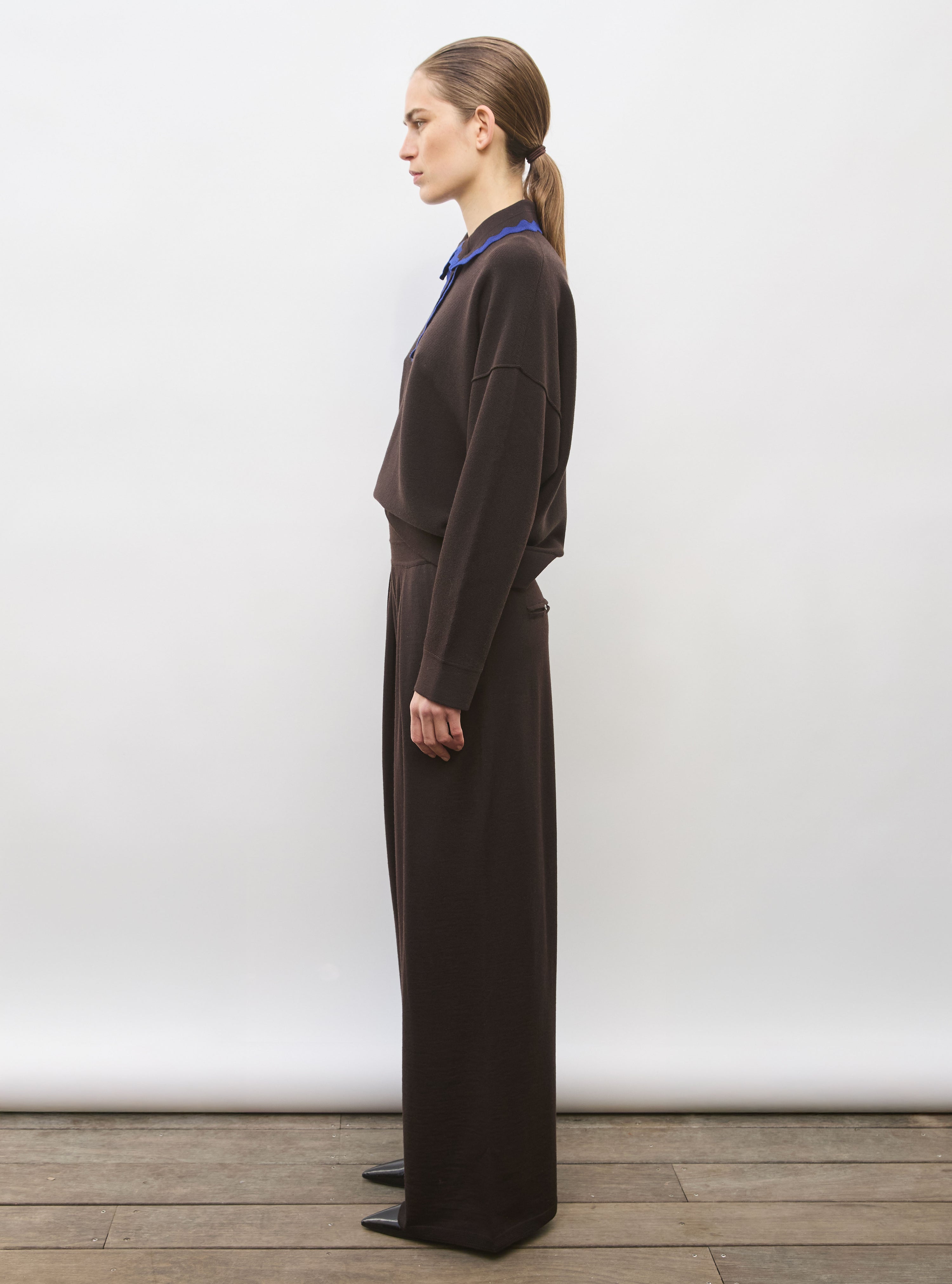 Pantalon fluide maille ebene - Pantalon de luxe