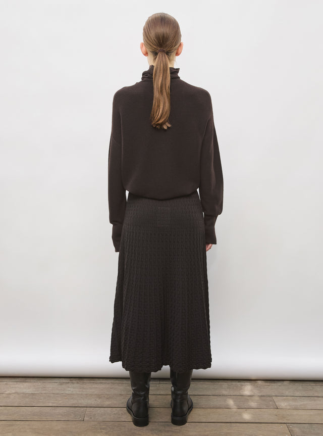 Jupe longue maille cannage - Image principale