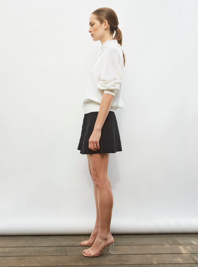 Plain gingham knit shorts - Image principale