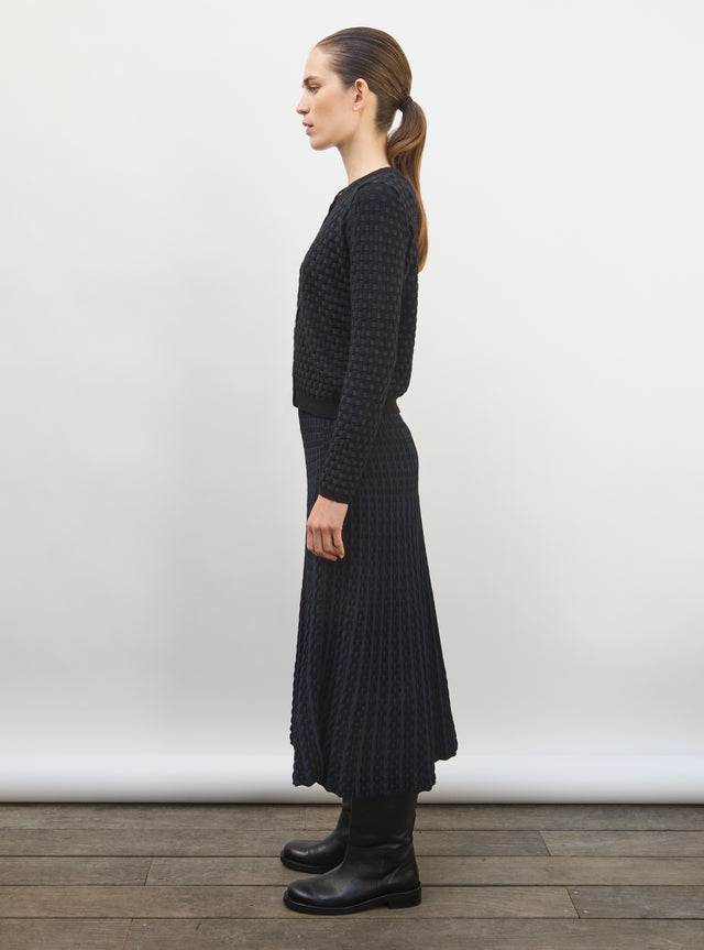 Jupe longue maille cannage - Image principale