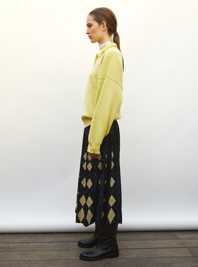 Jupe fluide maille argyle - Image principale