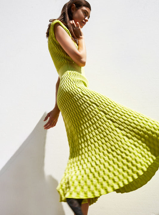 molli zellige knit long dress