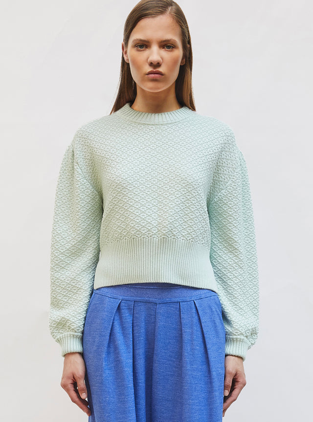 pull court maille damier - Image principale