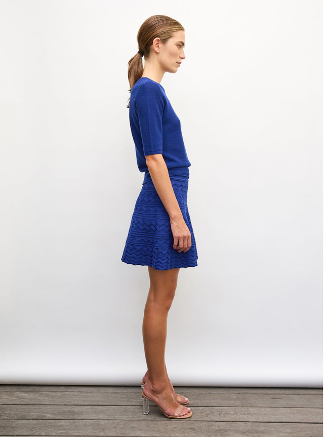 Top fin maille manches coudes - Image principale