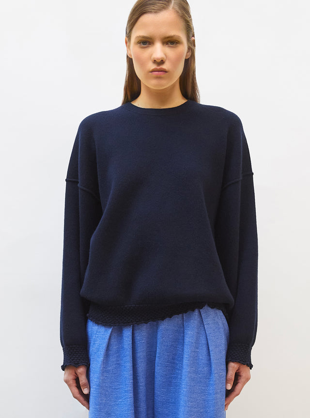 sweat loose finitions smockées - Image principale