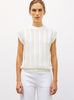 Top structuré maille couture milk - Vêtement en maille de luxe Molli