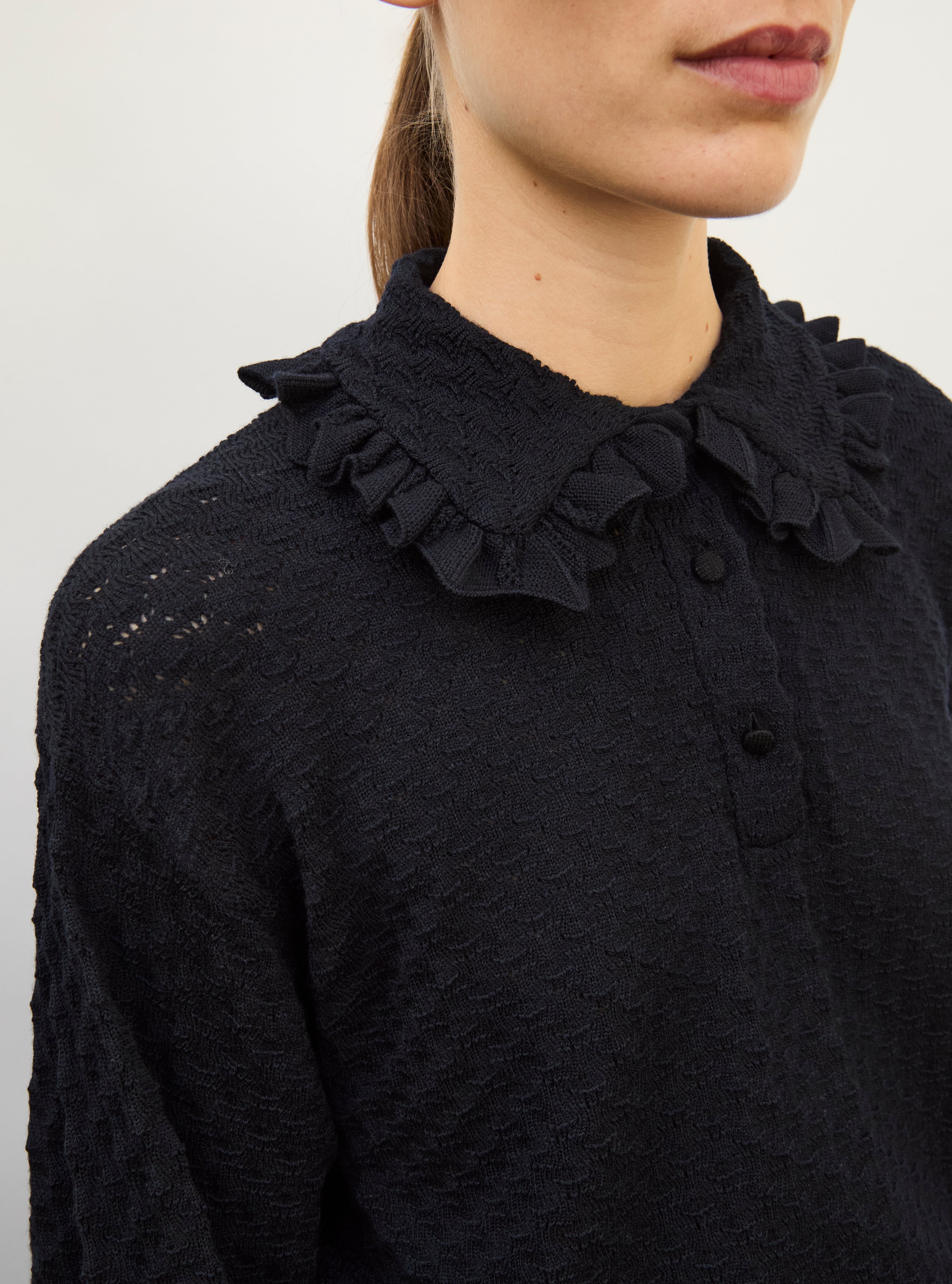 Chemise en maille de luxe Molli - Chemise maille couture  nuit