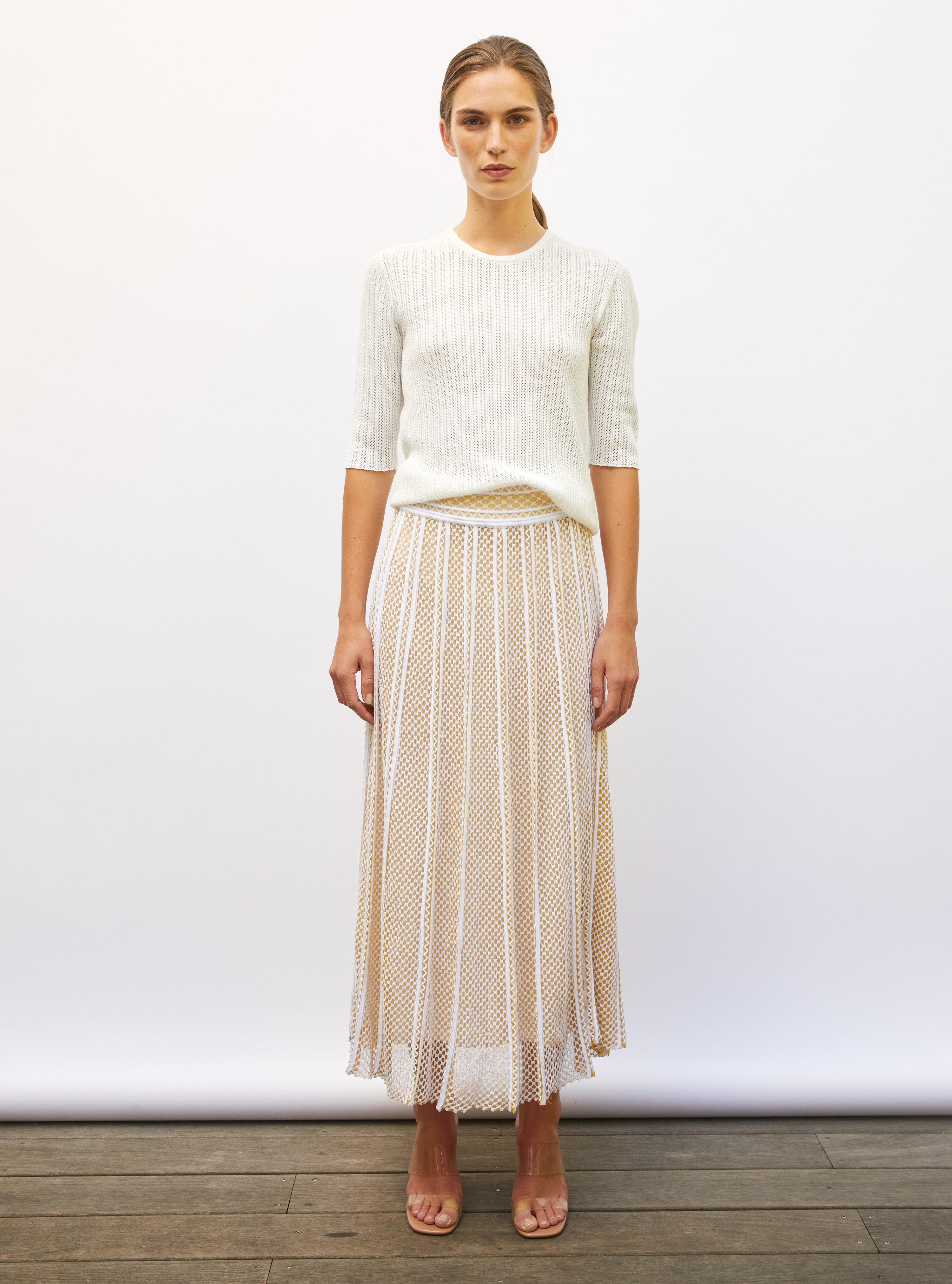 Top en maille de luxe Molli - Top fin maille milk