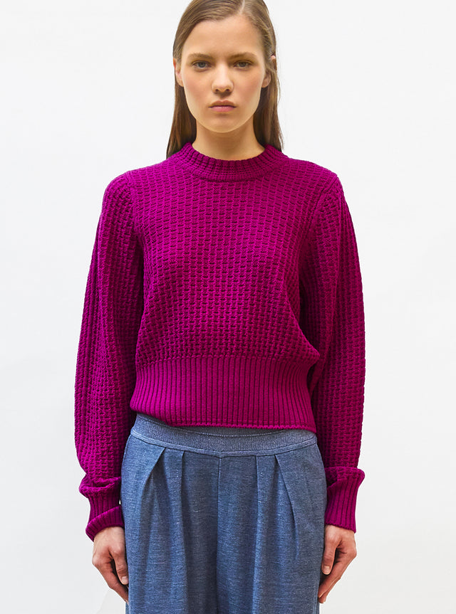pull fin maille gaufrée - Image principale