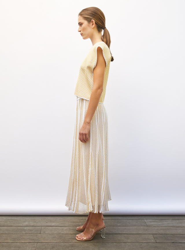 Long skirt in technical knit - Image principale