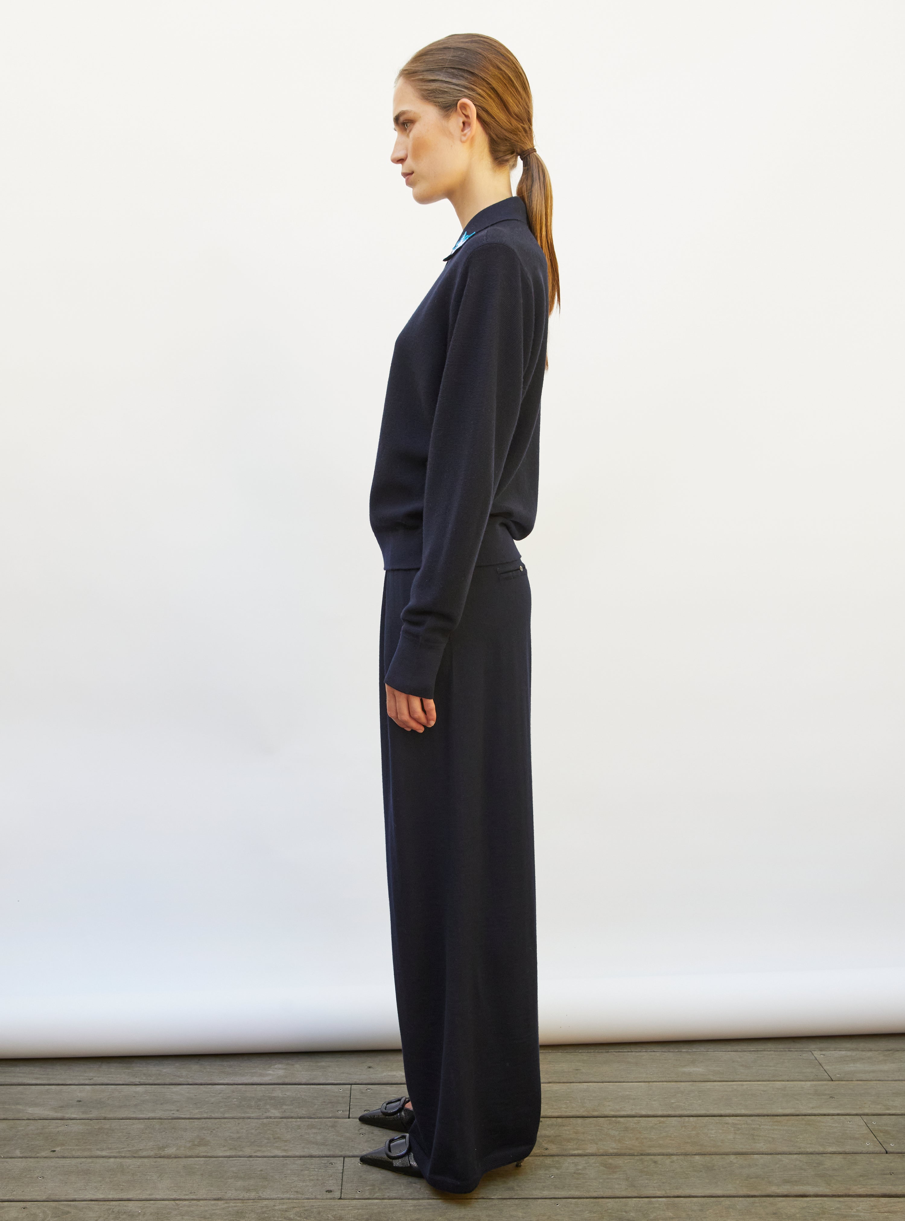 Chemise maille col graphique nuit - Chemise de luxe