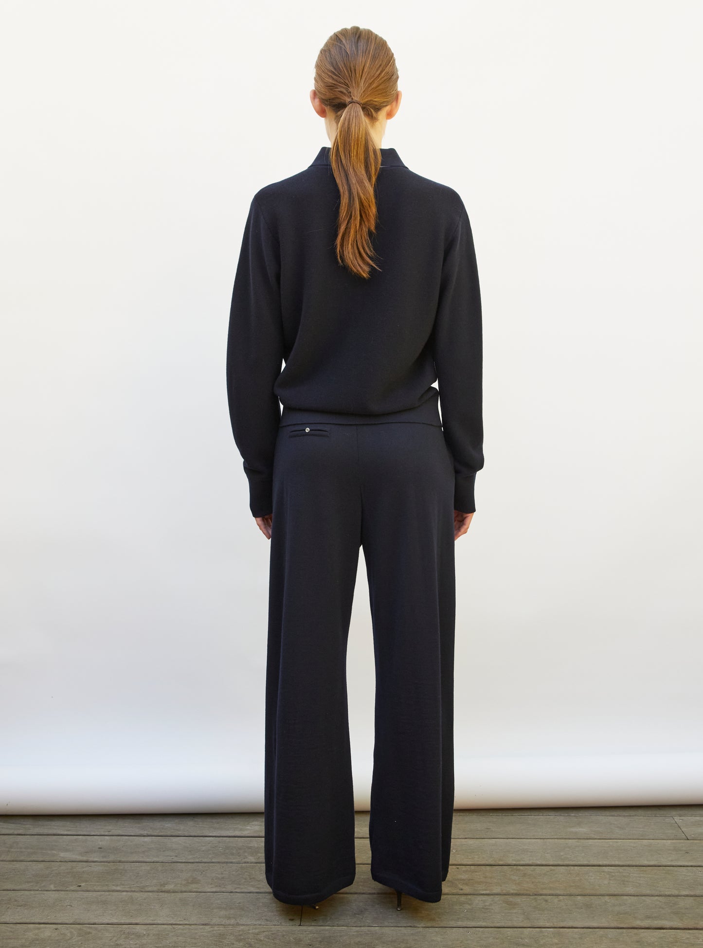 Chemise maille col graphique nuit - Vêtement de luxe femme