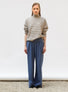 Pull maille résille de laine Argile - Top de luxe