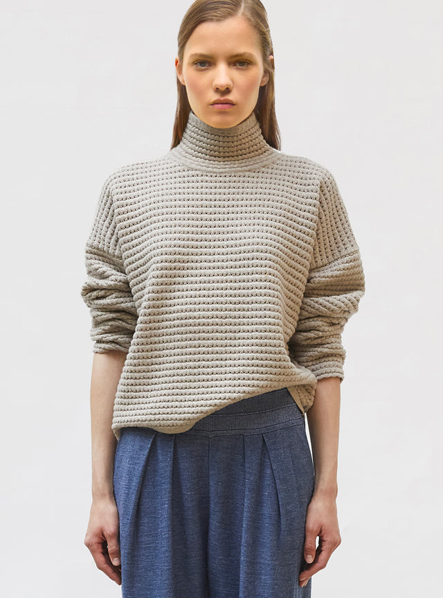 pull maille résille de laine - Image principale