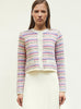 Cardigan moelleux multicolore naturel-multi - Vêtement en maille de luxe Molli