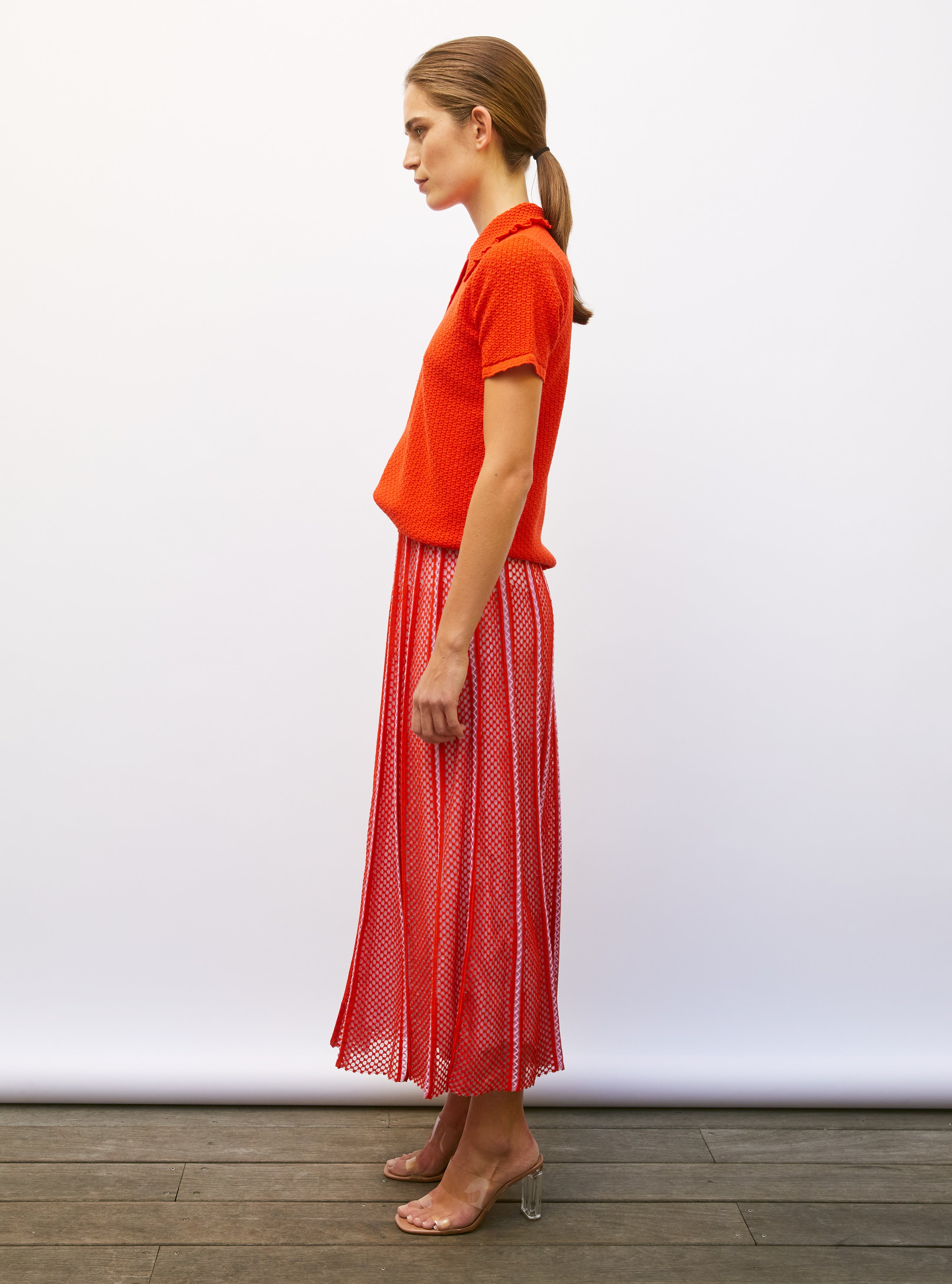 Polo fin col volanté - Vêtement de luxe femme