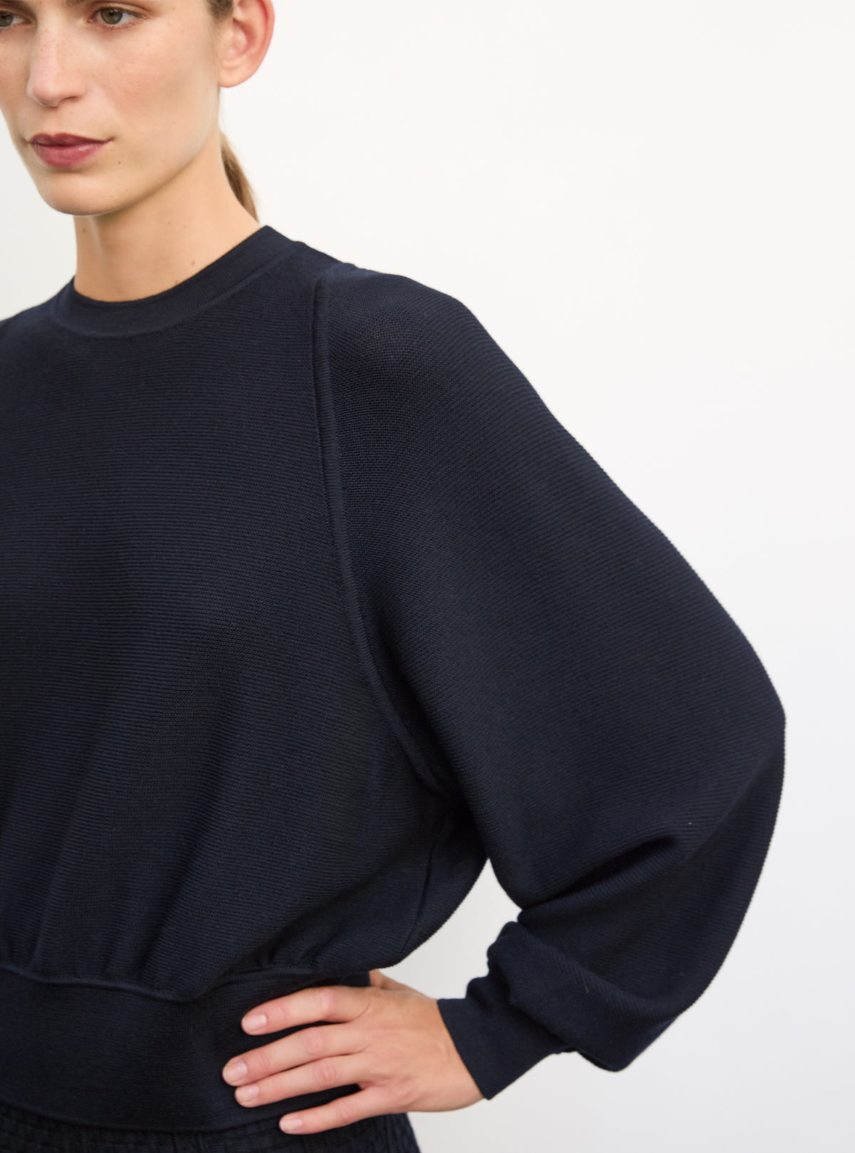 Pull de luxe femme - Pull fin larges emmanchures Nuit