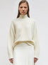 Pull maille résille de laine Naturel - Vêtement en maille de luxe Molli