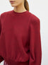 Pull fin larges emmanchures rouge moulinée - Vêtement de luxe femme