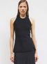 Top maille à franges dos nu Noir profond - Top de luxe