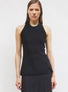 Top maille à franges dos nu Noir profond - Top de luxe