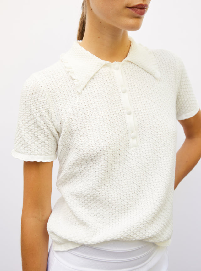 polo with ruffled neck - Image principale