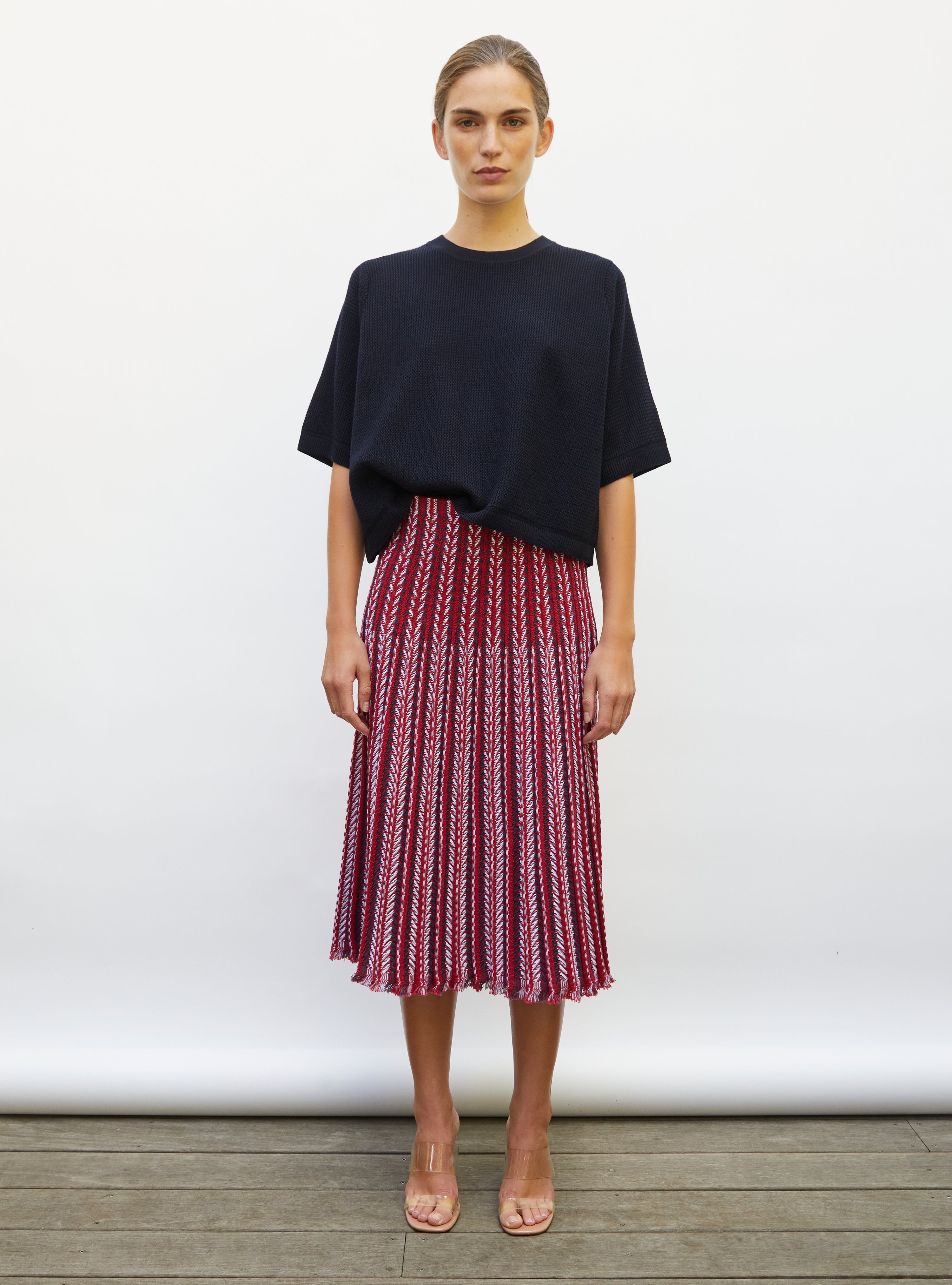 Top de luxe femme - Top fin maille ondulée nuit