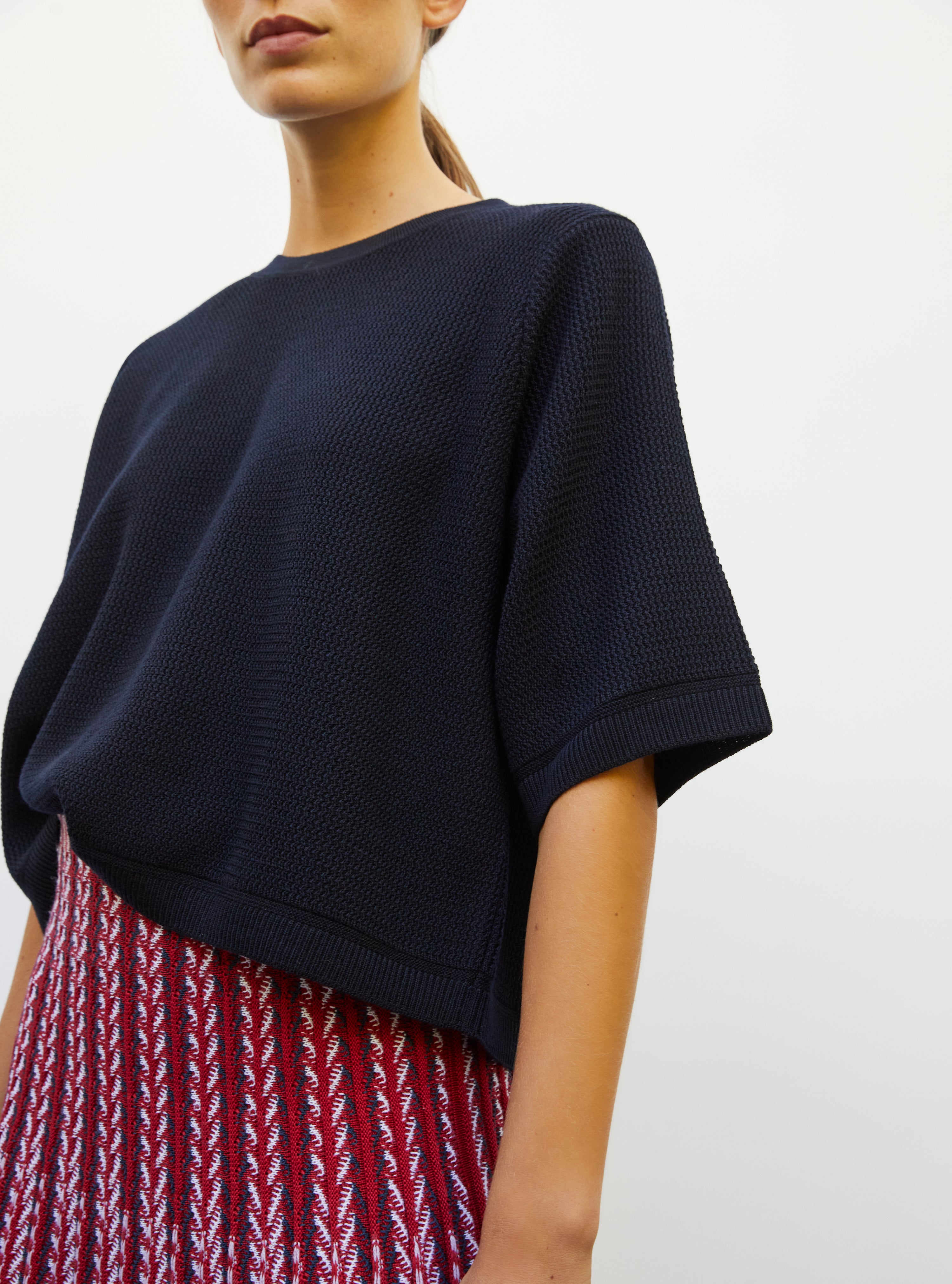 Top fin maille ondulée nuit - Molli