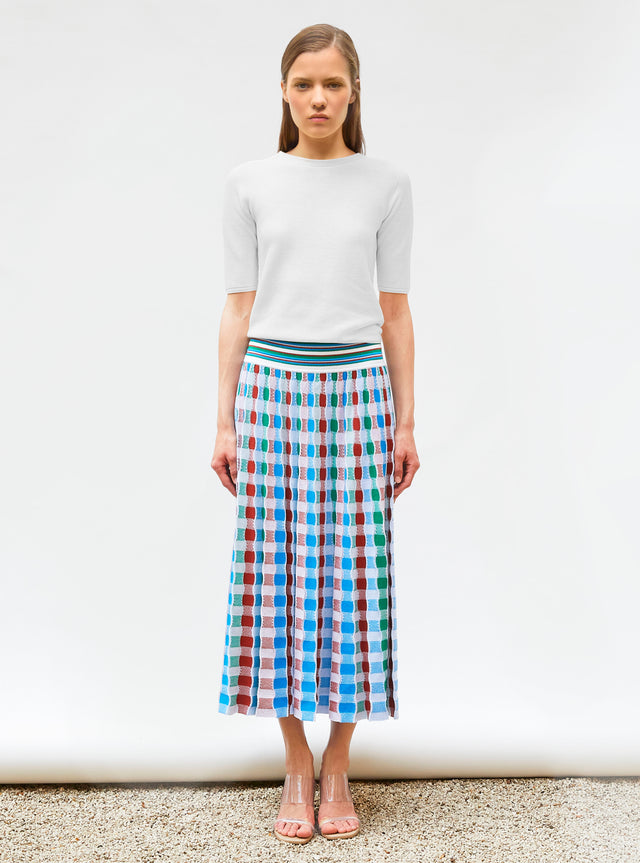 delicate skirt in a wavy knit - Image principale