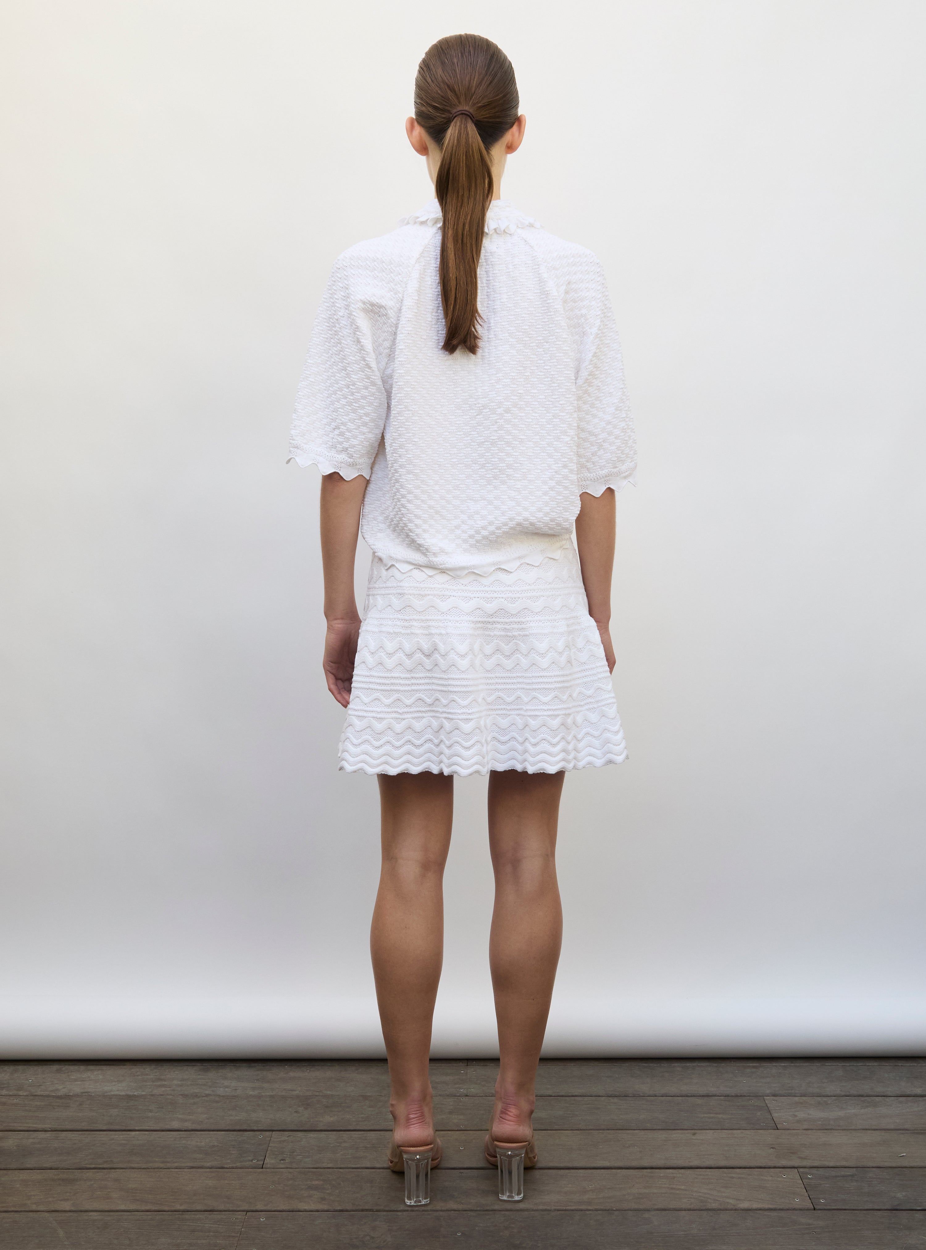 Top de luxe femme - Top maille couture  milk