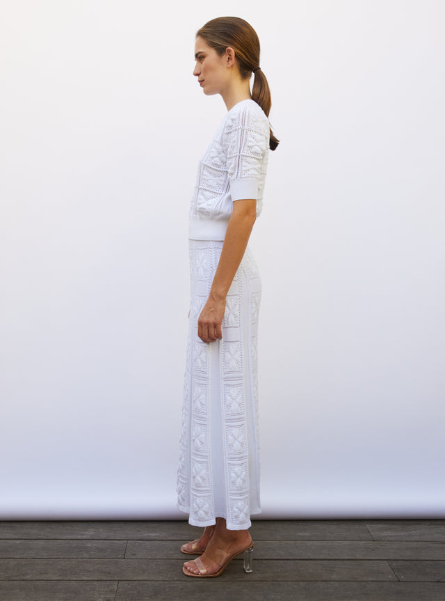 long skirt with clover motif - Image principale