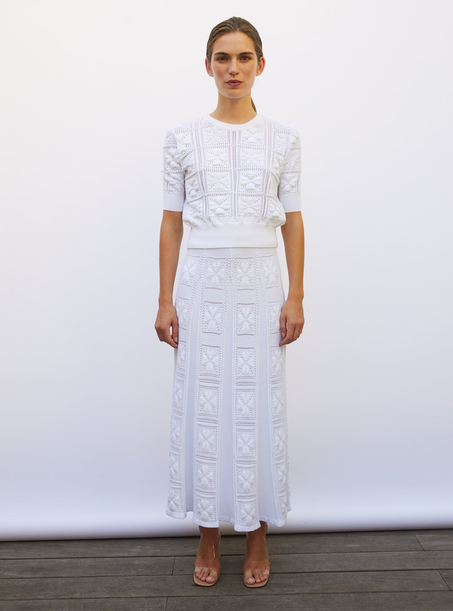 top maille trèfle milk - Top de luxe