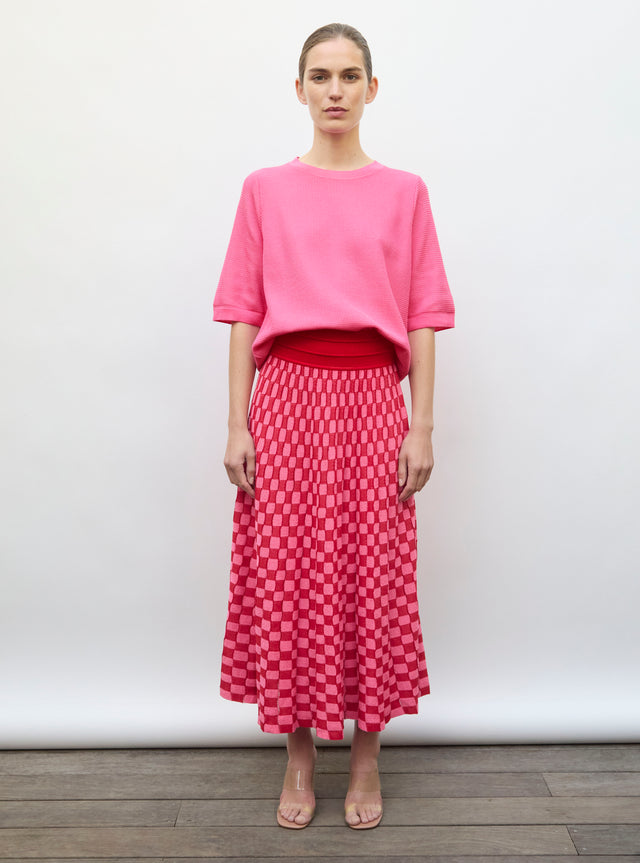 delicate skirt in a wavy knit - Image principale