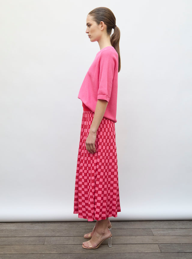 delicate skirt in a wavy knit - Image principale